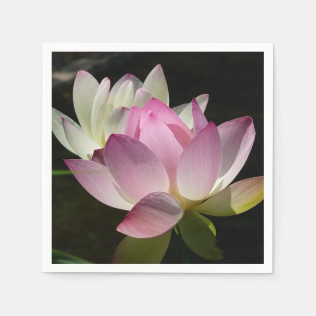 Pair of Lotus Flowers II Napkin (Front)