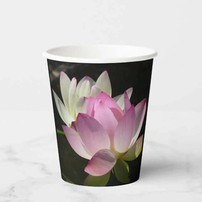 Pair of Lotus Flowers II Paper Cups (Front)