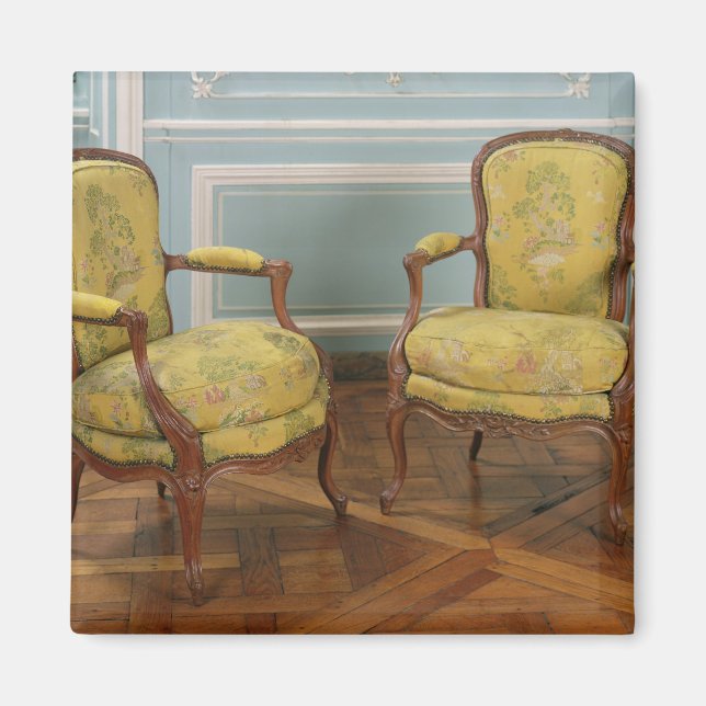 Pair of Louis XV armchairs, 1723-74 Magnet (Front)