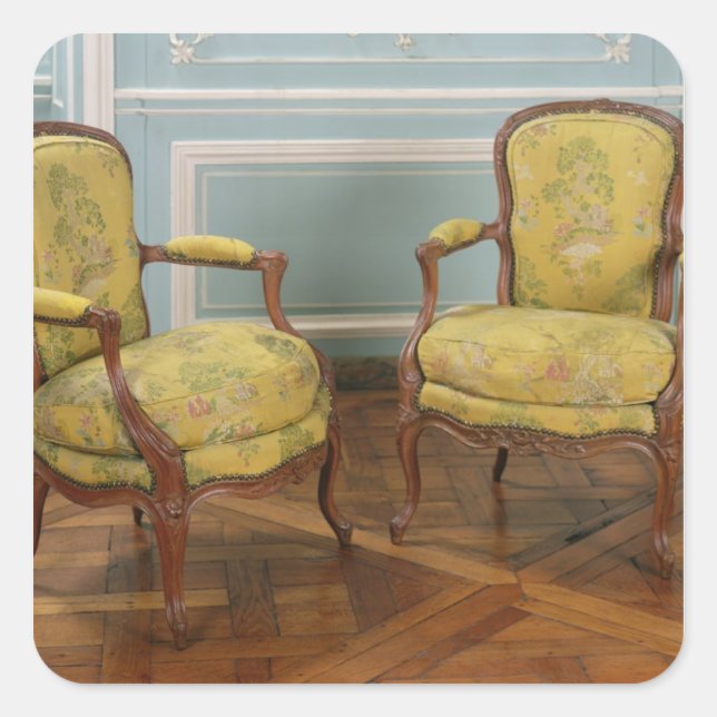 Pair of Louis XV armchairs, 1723-74 Square Sticker (Front)