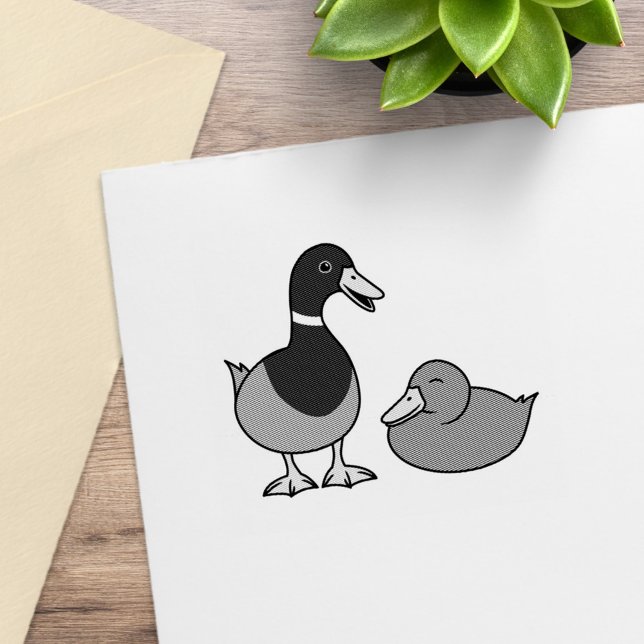 Pair of Mallard Ducks Rubber Stamp (Creator Uploaded)