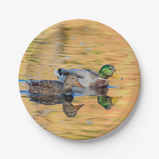 Pair of Mallards Paper Plate (Front)