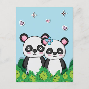 Pair of Pandas Postcard
