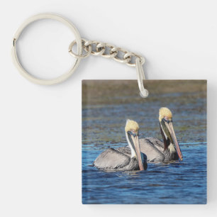 Pair of Pelicans Key Ring
