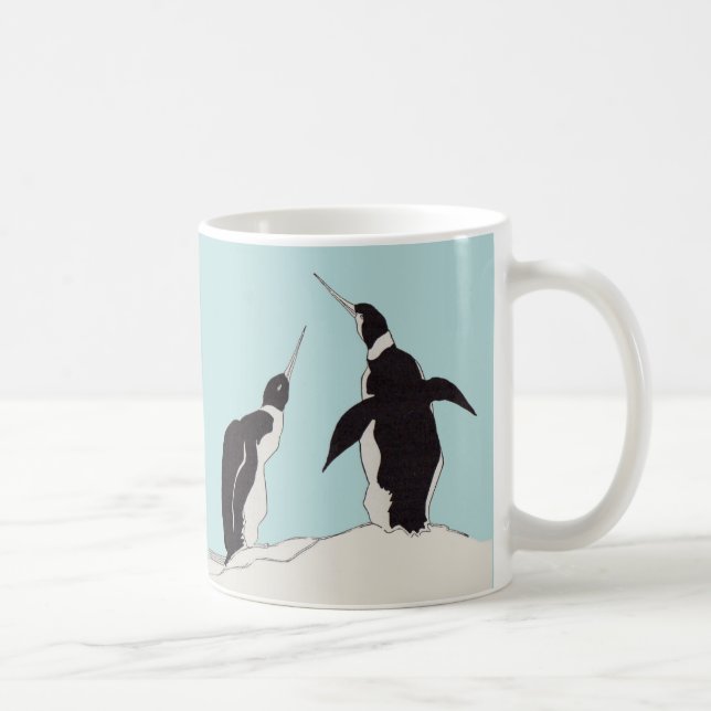 pair of penguins coffee mug (Right)