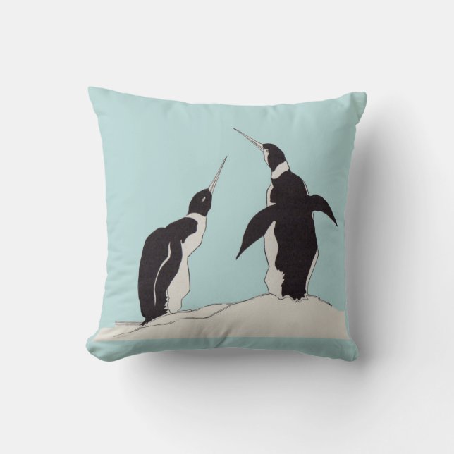 pair of penguins cushion (Front)