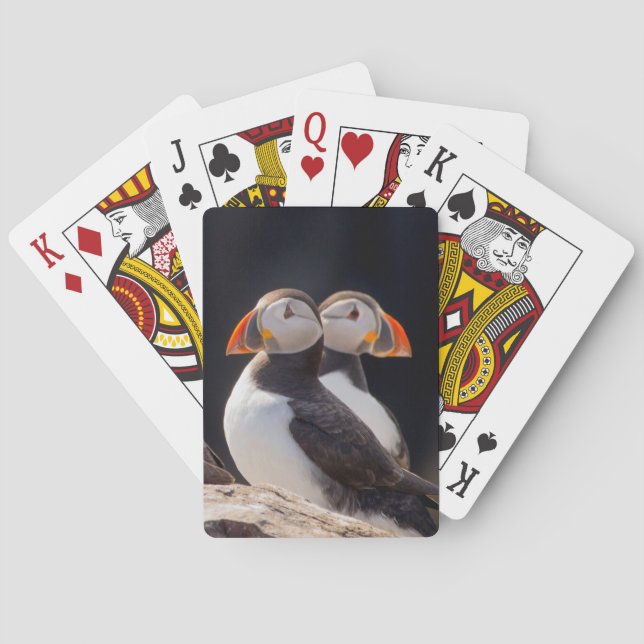Pair of Puffins Playing Cards (Back)