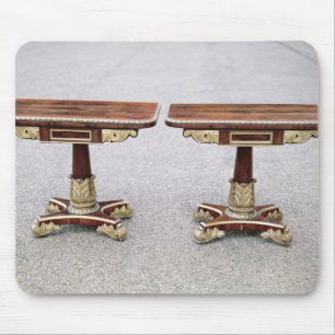 Pair of Regency card tables on quadruple bases Mouse Pad