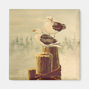 PAIR of SEAGULLS by SHARON SHARPE Magnet