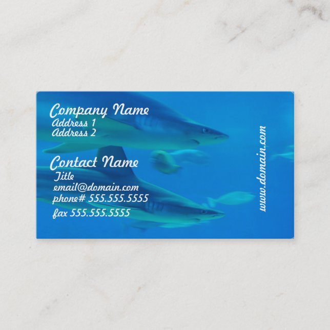 Pair of Sharks Business Cards (Front)