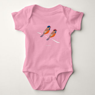 Pair of Songbirds Baby Bodysuit