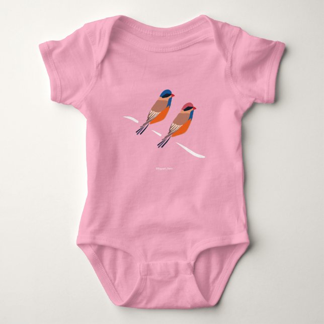 Pair of Songbirds Baby Bodysuit (Front)