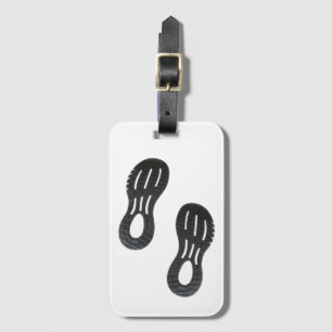Pair of sportive shoes print luggage tag