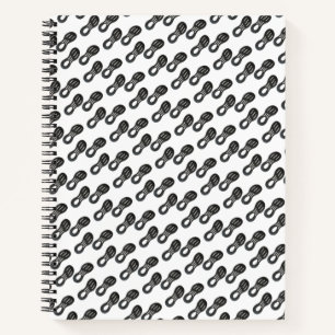 Pair of sportive shoes print notebook