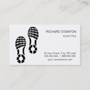 Pair of sportive shoesprint business card
