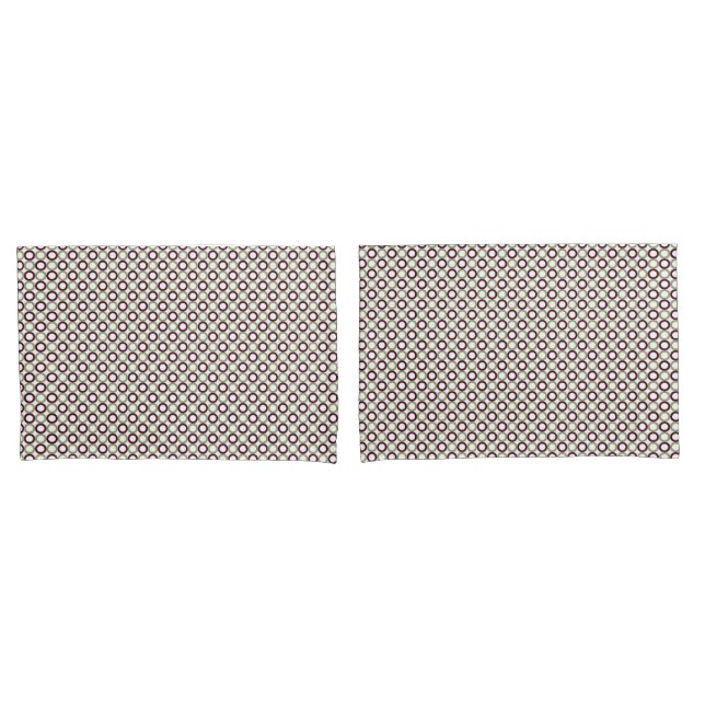Pair of Standard Size Pillowcases/Circles Pillowcase (Front-Set)