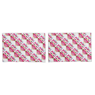 Pair of Standard Size Pillowcases/Owls Pillowcase