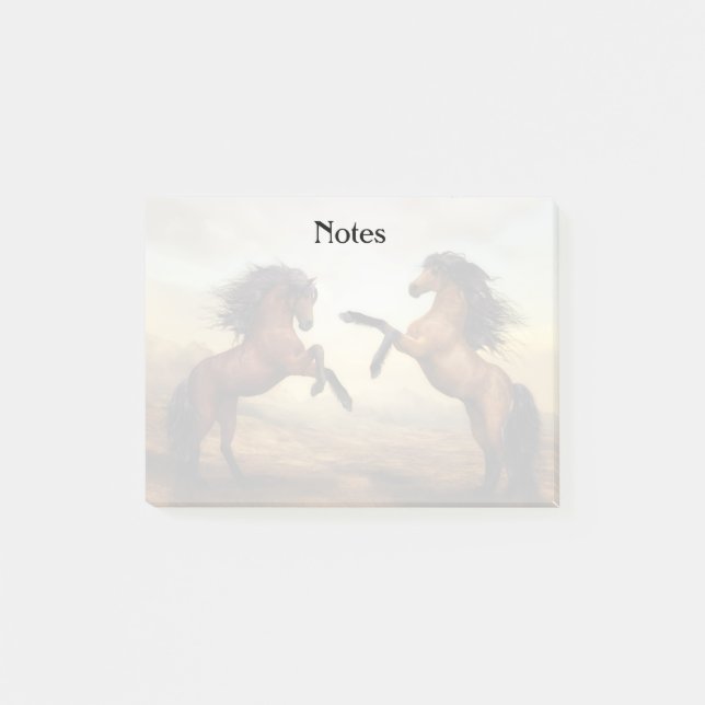pair of wild horses  post-it notes (Front)
