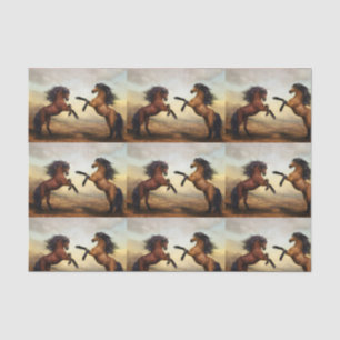 pair of wild horses tissue paper