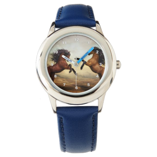 pair of wild horses  watch (Front)