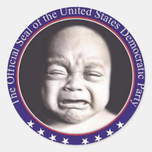 Pairity sticker, Democratic Cry babies Party Seal