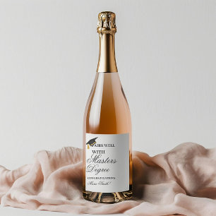 Pairs well with A Master Degree Graduation Party  Wine Label