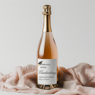 Pairs well with A Master Degree Graduation Party  Wine Label
