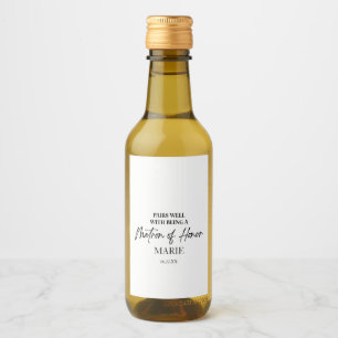 Pairs Well With Being A Matron of Honour Proposal Wine Label