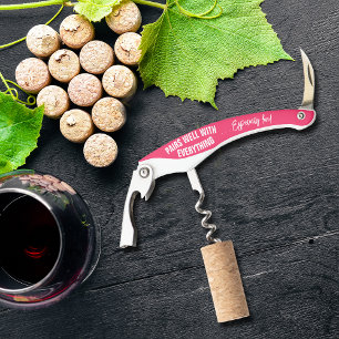 Pairs Well with Everything Pink Corkscrew