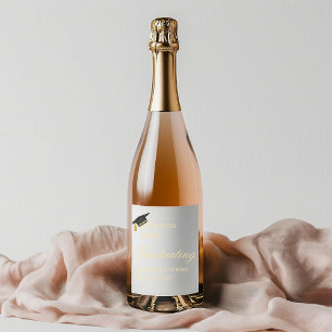 Pairs well with Graduating University Graduation  Wine Label