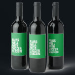 Pairs well with sports funny wine label<br><div class="desc">Want to know what this wine pairs well with? Soccer season. Or baseball season. Or back to school. Or family trips. Anything goes on this hilarious customisable wine label! The funny wording is up to you or you can leave it as-is to read "pairs well with soccer season." The green...</div>