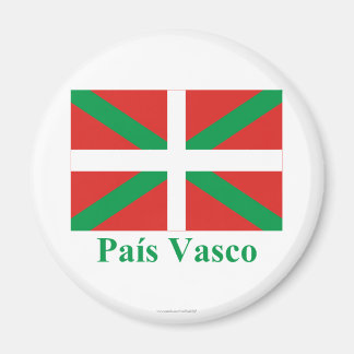País Vasco (Euskadi) flag with name Magnet
