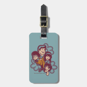 Paisely Flower Scooby-Doo and the Gang Luggage Tag