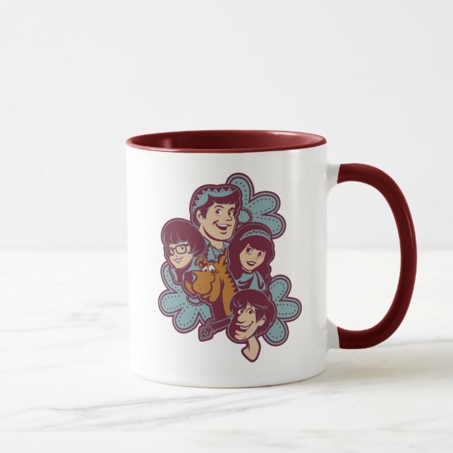 Paisely Flower Scooby-Doo and the Gang Mug (Right)