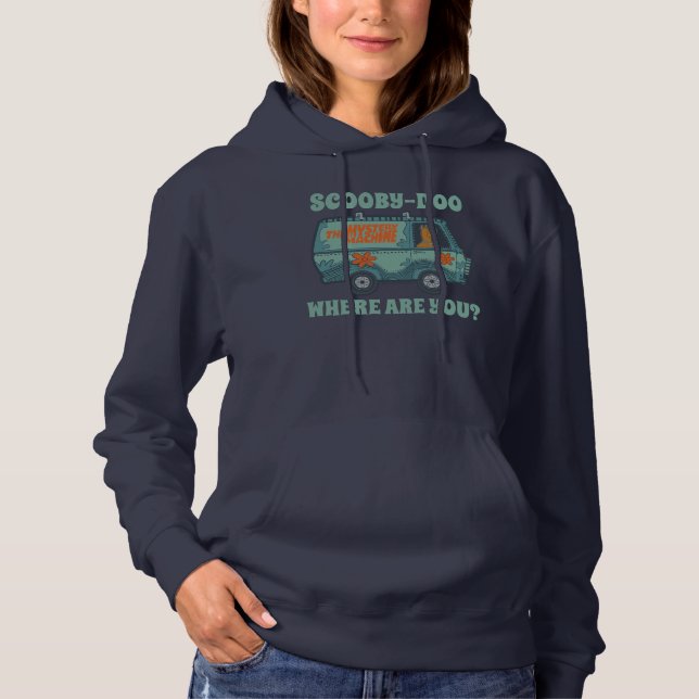 Paisely Scooby-Doo Driving Mystery Machine Hoodie (Front)