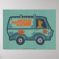 Paisely Scooby-Doo Driving Mystery Machine