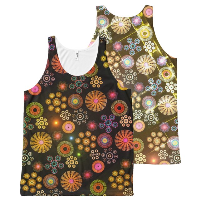 Paisley All-Over Print Singlet (Front and Back)