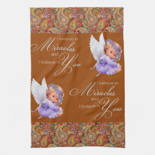 Paisley Angel Kitchen Hand Towel