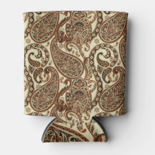 Paisley Asian Textile Seamless Background Can Cooler