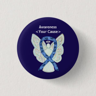 Paisley Awareness Ribbon Angel Customised Art Pins