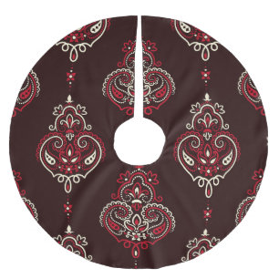 Paisley Bandanna: Boho Vintage Print. Brushed Polyester Tree Skirt