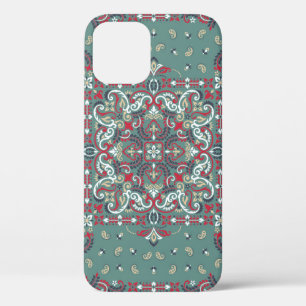 Paisley Bandanna Print: Silk Neck Scarf iPhone 12 Case