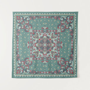 Paisley Bandanna Print: Silk Neck Scarf Tapestry