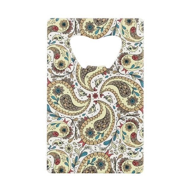 Paisley birds in yellow/brown and white (Front)