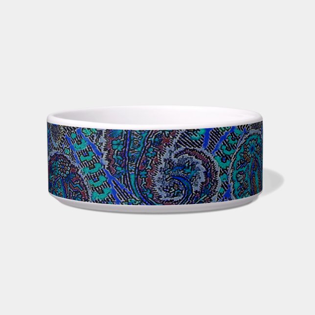 Paisley Blue Indian Boho Classic Vintage Bowl (Front)