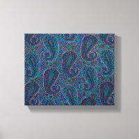 Paisley Blue Indian Boho Classic Vintage