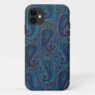 Paisley Blue Indian Boho Classic Vintage Case-Mate iPhone Case