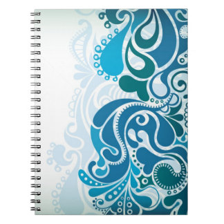 Paisley Blue Spiral Notebook