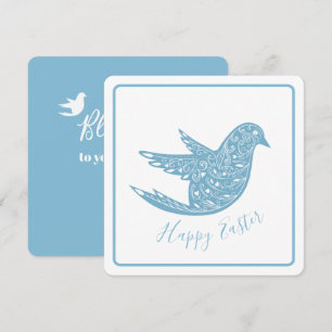 Paisley Bluebird Easter greeting card