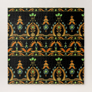 Paisley Bohemian Kashmir Textile Design Jigsaw Puzzle